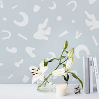 Coastal Style Abstract Cutouts Wallpaper