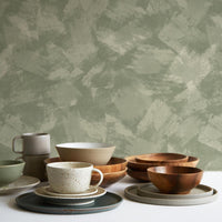 Olive Green Limewash Pattern Removable Wallpaper