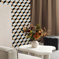 Black And Blue Cube Design Removable Wallpaper