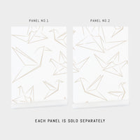 Modern origami crane birds design removable wallpaper