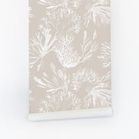 Elegant Hazelnut Color Coral Wallpaper