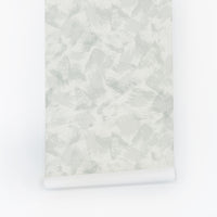 Soft Sage Limewash Design Removable Wallpaper