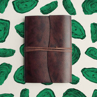 eclectic oyster print wallpaper design in green