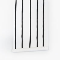 Brush stripes print self adhesive wallpaper