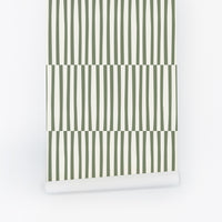 Minimal Olive Lines Removable Wallpaper