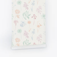 Pastel Vintage Floral Wallpaper