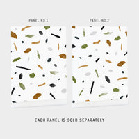 green stone terrazzo print removable wallpaper