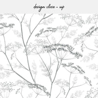 wildflower design peel and stick backsplash in grey