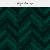 deep green herringbone diy backsplash tiles