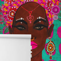 african abstract art close up with woman