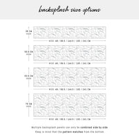 Grey Botanical Wildflower Backsplash