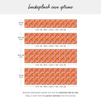 Colorful Floral Design Backsplash