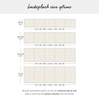 Neutral Retro Line Print Backsplash