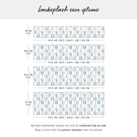 Blue Drawing Lines Print Backsplash