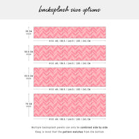 Pink Herringbone Backsplash