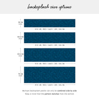 Blue Geometric Tile Backsplash Design