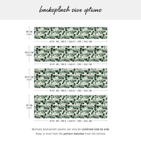 Classic Green Vintage Flowers Backsplash