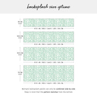 Green Abstract Funky Lines Backsplash Design