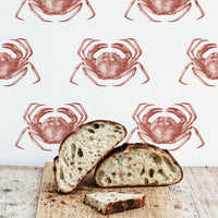 red tiny crabs on wallpaper peel and stick