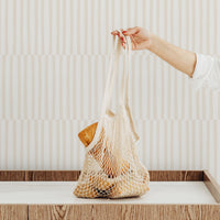 simple light beige ktichen interior wallpaper with striped details
