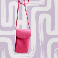 lavender color maze inspired peel and stick wallpaper