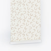farmhouse inspired neutral peel and stick wallpaper