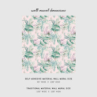 Blush pink Palm Springs removable wallpaper wall mural