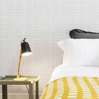 tiny squares inspired wallpaper design for simple kids bedroom interior
