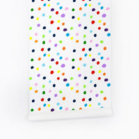 Paint dots removable wallpaper