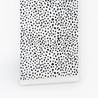 Dalmatian peel and stick wallpaper for rentals