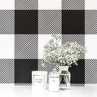 Buffalo check removable wallpaper