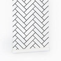 herringbone braid wallpaper pattern for minimalistic interior design