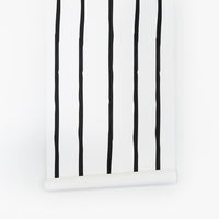 Brush stripes print self adhesive wallpaper