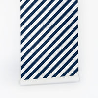 elegant lines in dark blue removable wallpaper