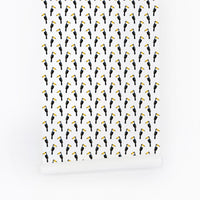 modern tropical tiny bird print removable wallpaper