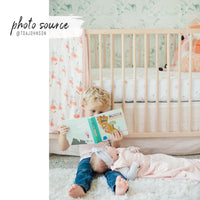 palm springs inspired green palm leaves nursery wallpaper