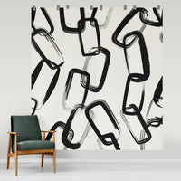 Oversized chain design wall mural