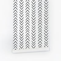 Black and white scandinavian arrows removable wallpaper