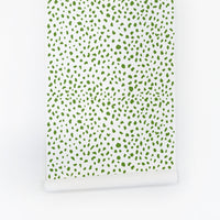 bright green tiny dinosaur pattern dots for kids bedroom interior