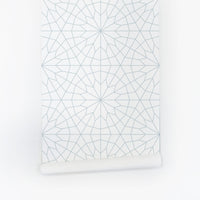 modern light blue geometric shapes pattern removable wallpaper