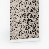 animal print neutral peel and stick wallpaper