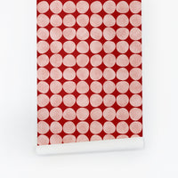 modern victorian vintage red and pink pop art print removable wallpaper