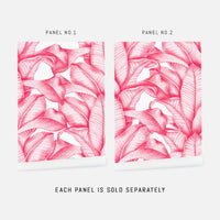 tropical bright pink banana leaf removable wallpaper