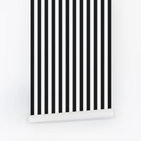 Classic black and white stripe design wallpaper