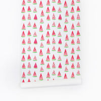 watercolor pink self adhesive wallpaper with tiny watermelons