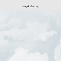 Blue vintage clouds wall mural