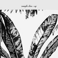 Modern black and white tropical wall mural