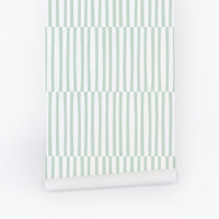 mint green vertical lines removable wallpaper