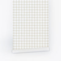 tiny plaid pattern beige removable wallpaper