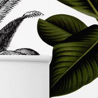 Retro tropical removable wall mural